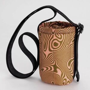 NWT Baggu Puffy Water Bottle Sling Trippy Swirl Salmon Bag Retired Discontinued
